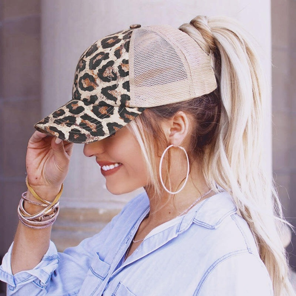 SALE! 🚨 High Ponytail Baseball Cap Animal Print